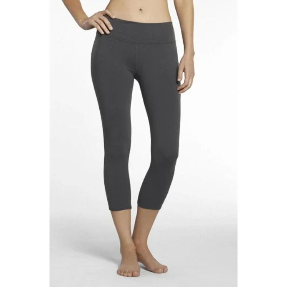 Fabletics Powerhold Solid Dark Gray Capris Stylis… - image 1